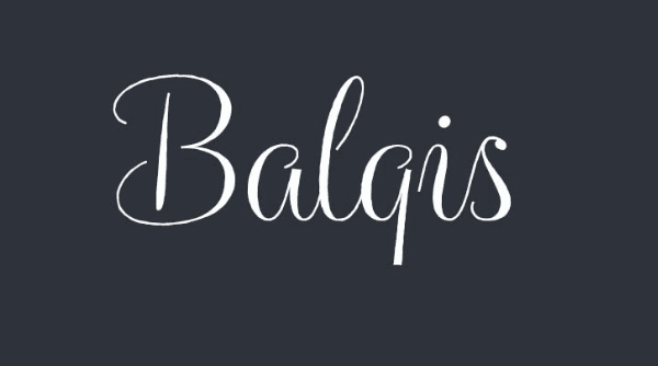 Balqis handwriting font