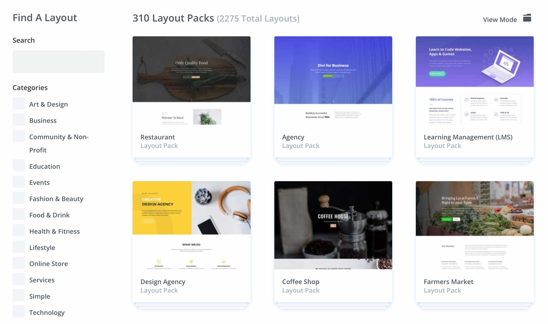 Divi Layout Pack Library