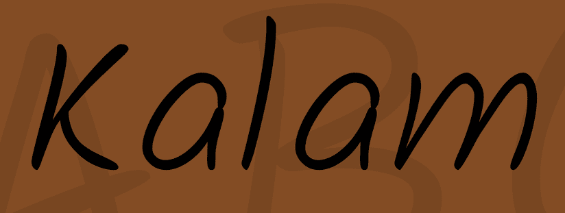 Kalam handwriting font