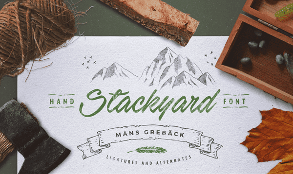 Stackyard handwriting font