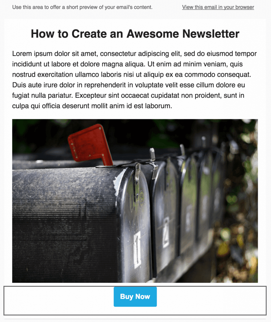 Adding a button to your newsletter.