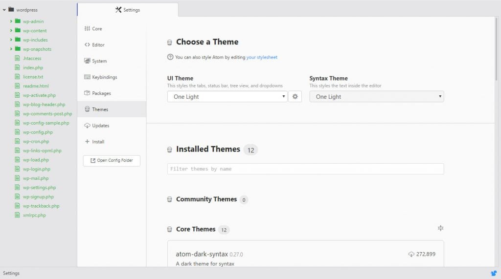 change atom theme