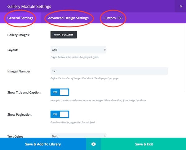 Settings we'll adjust.