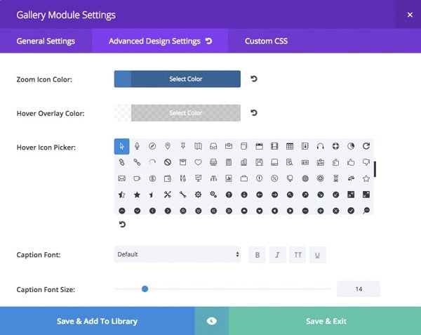 Example 3 Advanced Design Settings