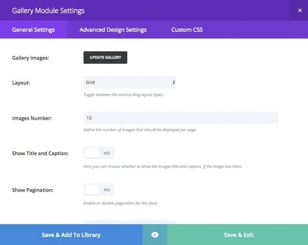 Example 3 General Settings