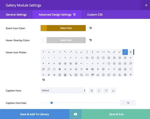Example 4 - Advanced Design Settings