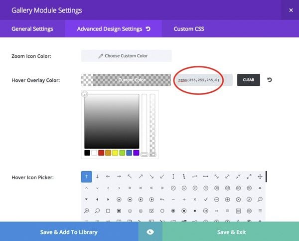 Example 5 Advanced Design Settings