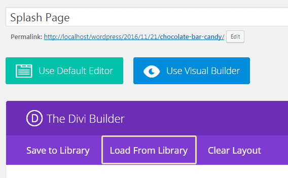 The Load from library option.
