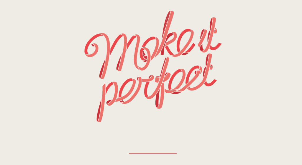 The Make It Perfect splash page.