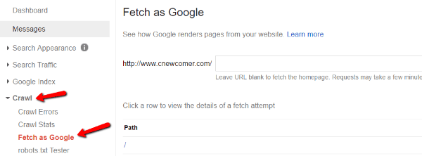 Fetch as Google