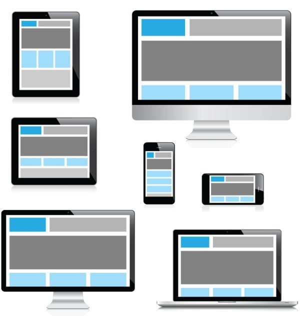 Mobile-first responsiveness display on different devices.