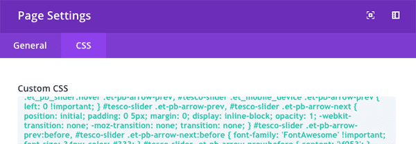 post-slider-module-page-settings-css-tab