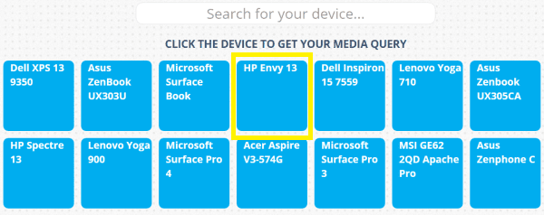 Tabbed icons of multiple devices.