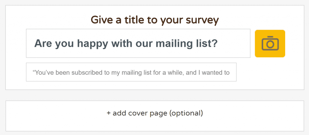 An example of a survey built using SurveyNuts.