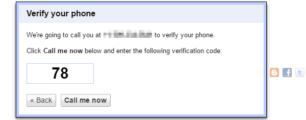 Verification code.