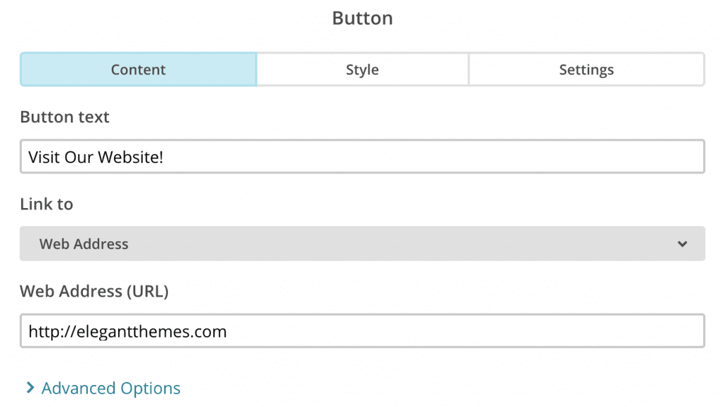 Adding a web address to your Call to Action.