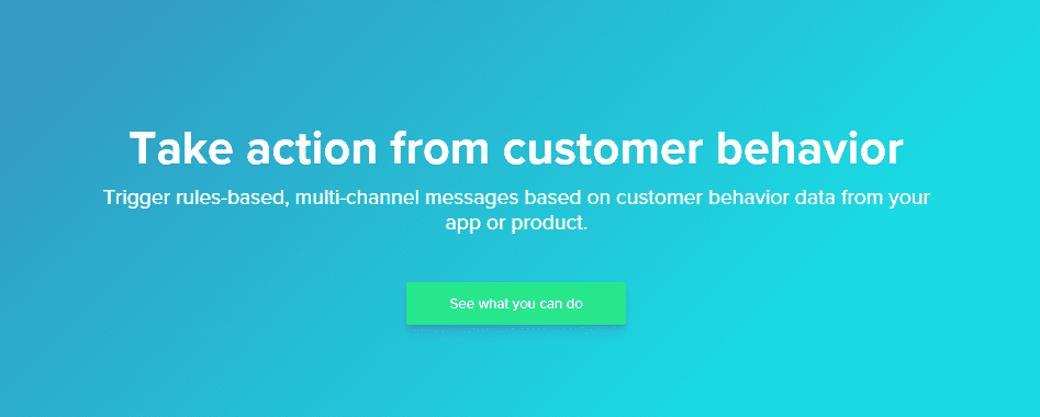 The Customer.io homepage