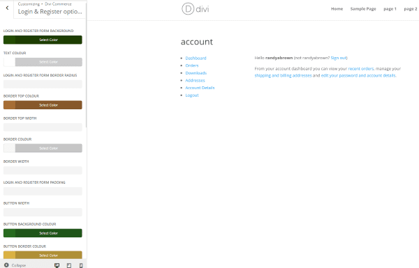 divi-commerce-divi-customizer-login-and-register-options