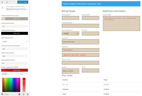 divi-commerce-divi-customizer-woocommerce-forms-style