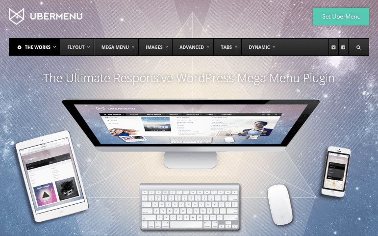 The UberMenu header