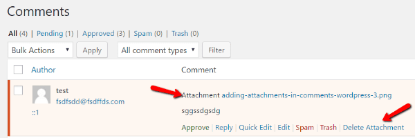 deleting attachments