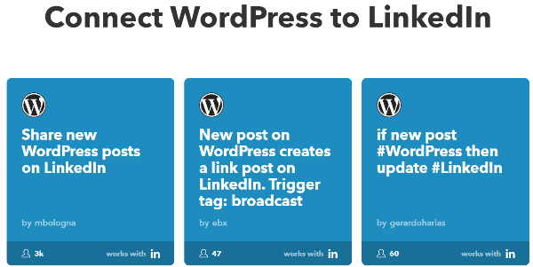IFTTT LinkedIn