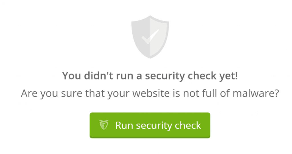 The option to run a security check.