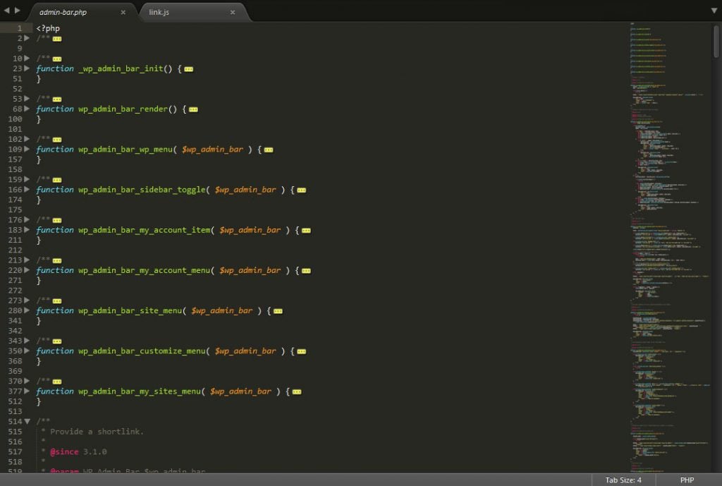 sublime code folding