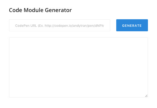CodePen Code Generator