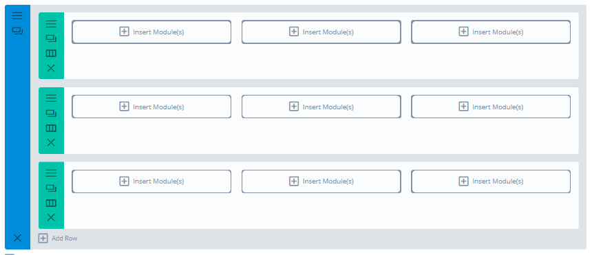 A three by three Divi Module grid