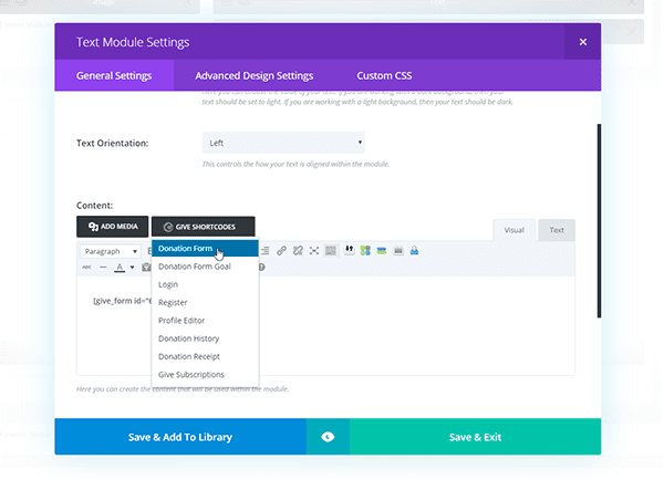 Divi_Builder_Module_Give_Shortcode