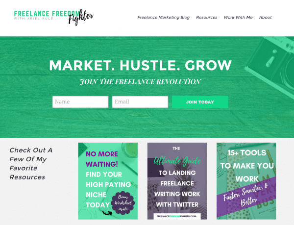 Freelance Freedom Fighter Using the Divi Theme