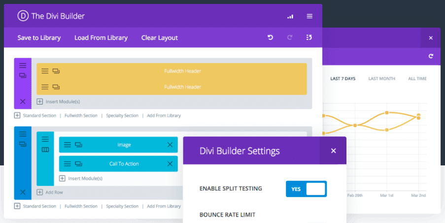 The Divi Leads homepage showing screenshots of it in action