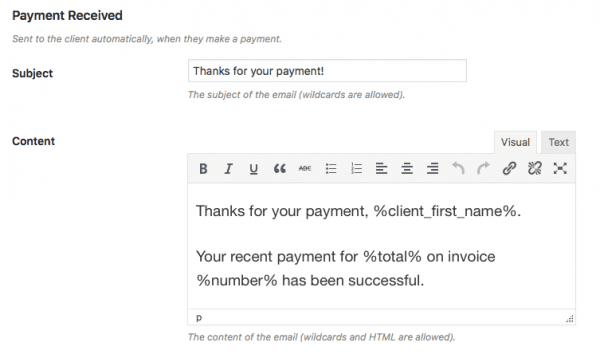 email payment