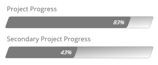 An example of the Divi Bar Counter module using a gradient.