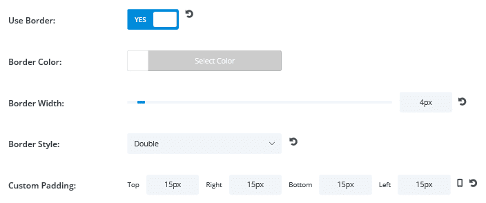 The border settings