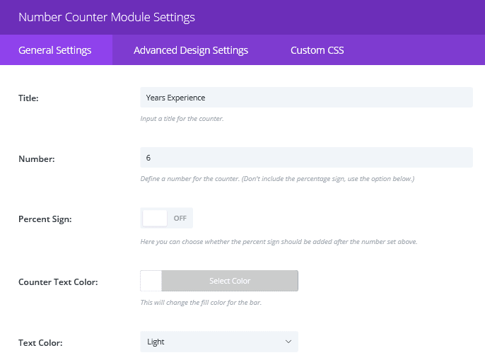 The General Settings tab