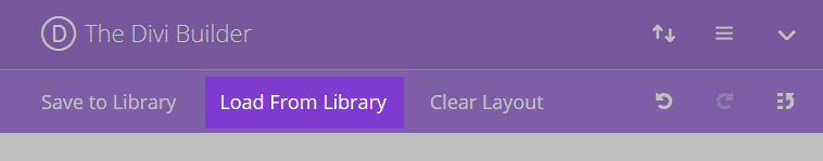The Load From Library button highllighted
