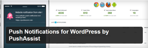 Push Notifications for WordPress by PushAssist