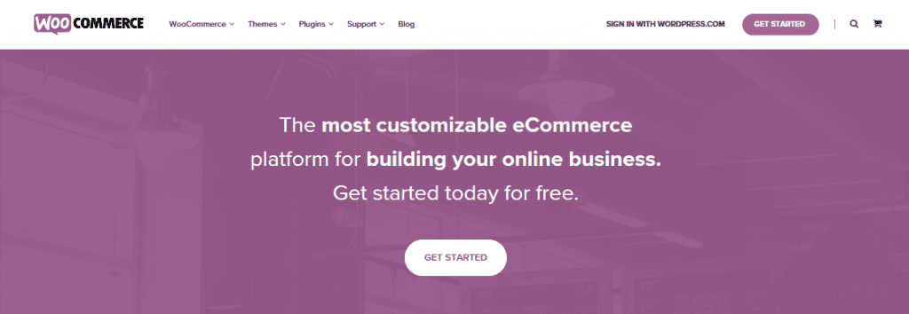 WooCommerce homepage