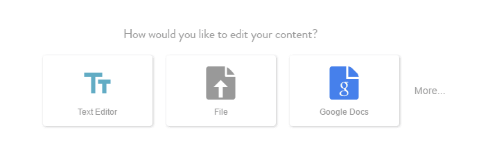 CoSchedule editor options