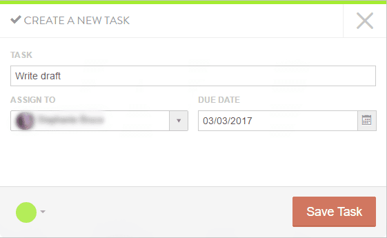 CoSchedule create task