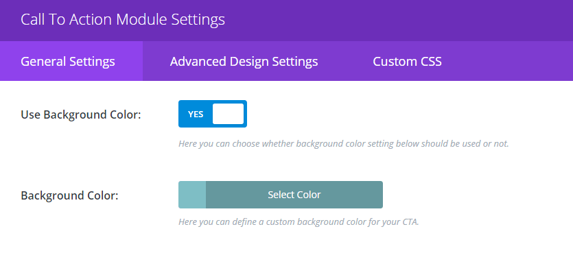 Divi's Call to Action module.