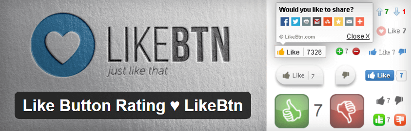 The Like Button Rating plugin.