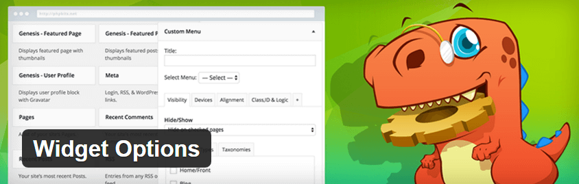 The Widget Options plugin.