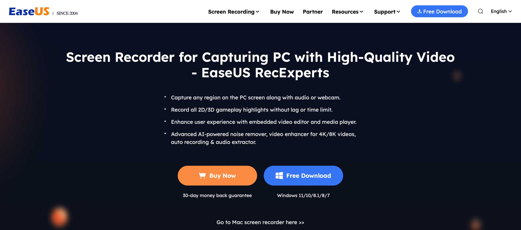 EaseUS screen recording software