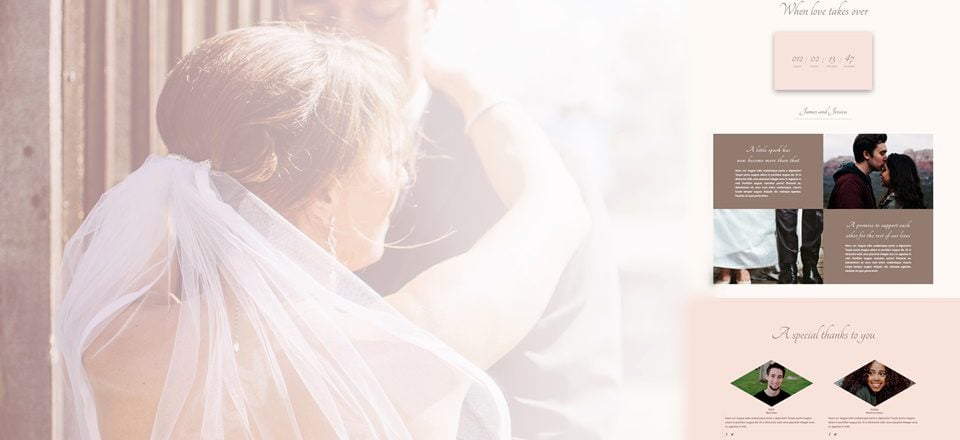 How to Create a Wedding Announcement Homepage With Divi