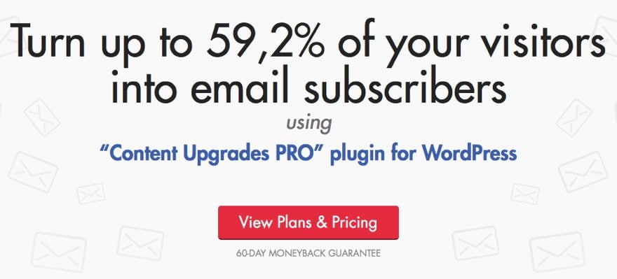 Content Upgrades Pro email marketing plugin