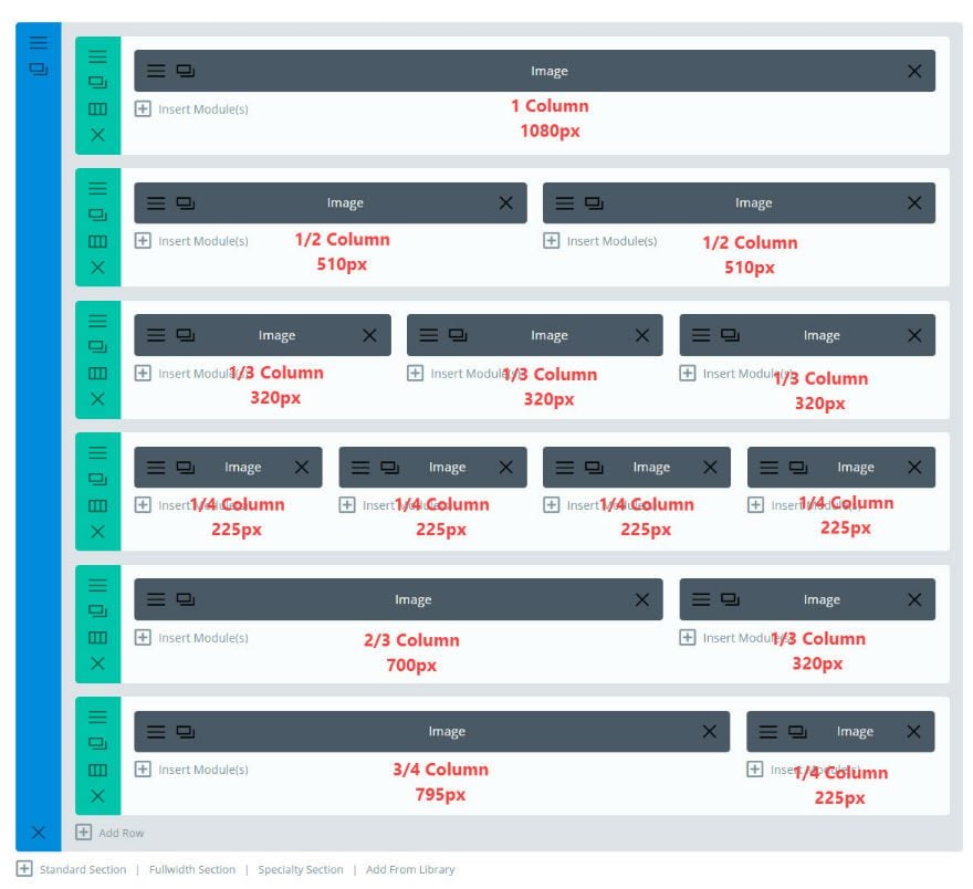 image sizes builder