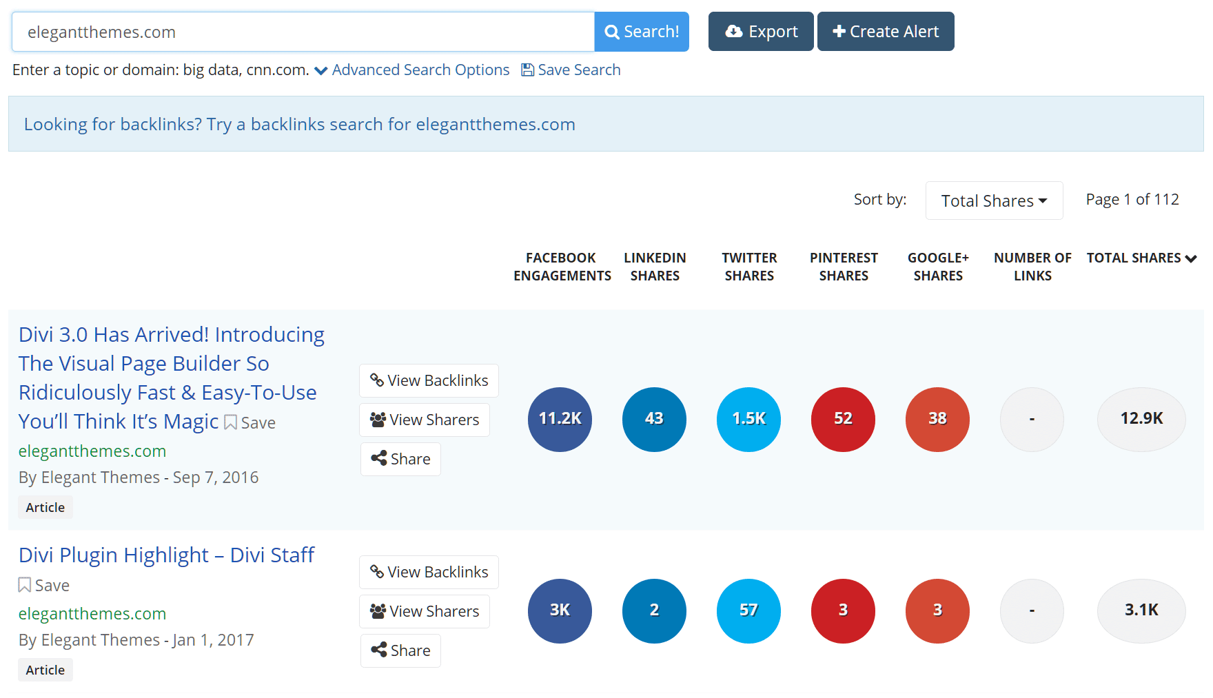 Find your popular content with Buzzsumo